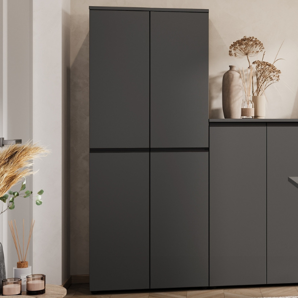 emob Opbergkast Bogdan - 2 deuren - antraciet
