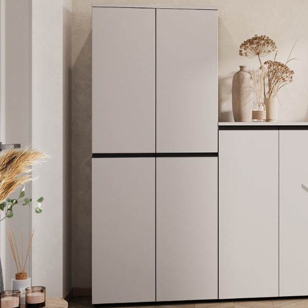 emob Opbergkast Bogdan - 2 deuren - beige