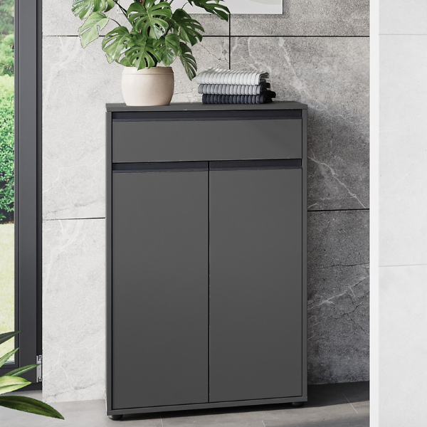 emob Opbergkast Lamon - 2 deuren & 1 lade - antraciet