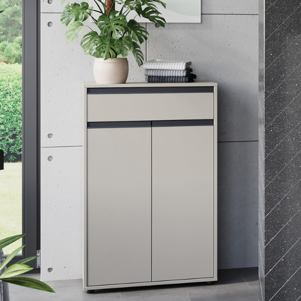 emob Opbergkast Lamon - 2 deuren & 1 lade - grijs