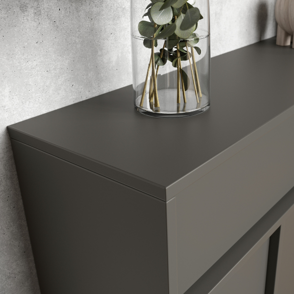 Emob Opberkast Amika - 2 Deuren & 1 Lade - Grafiet