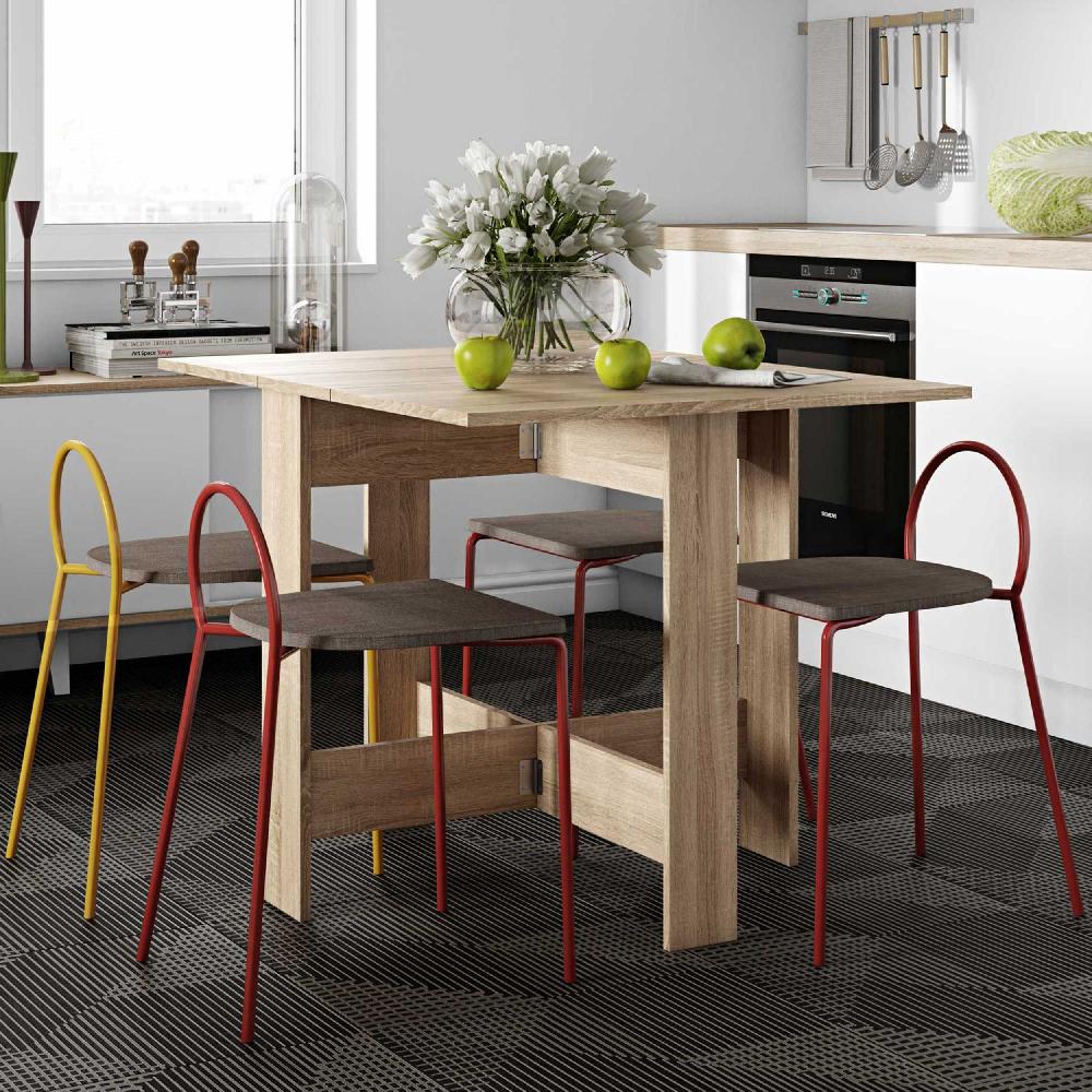 emob Opklapbare eettafel Papillon 103 cm - eik