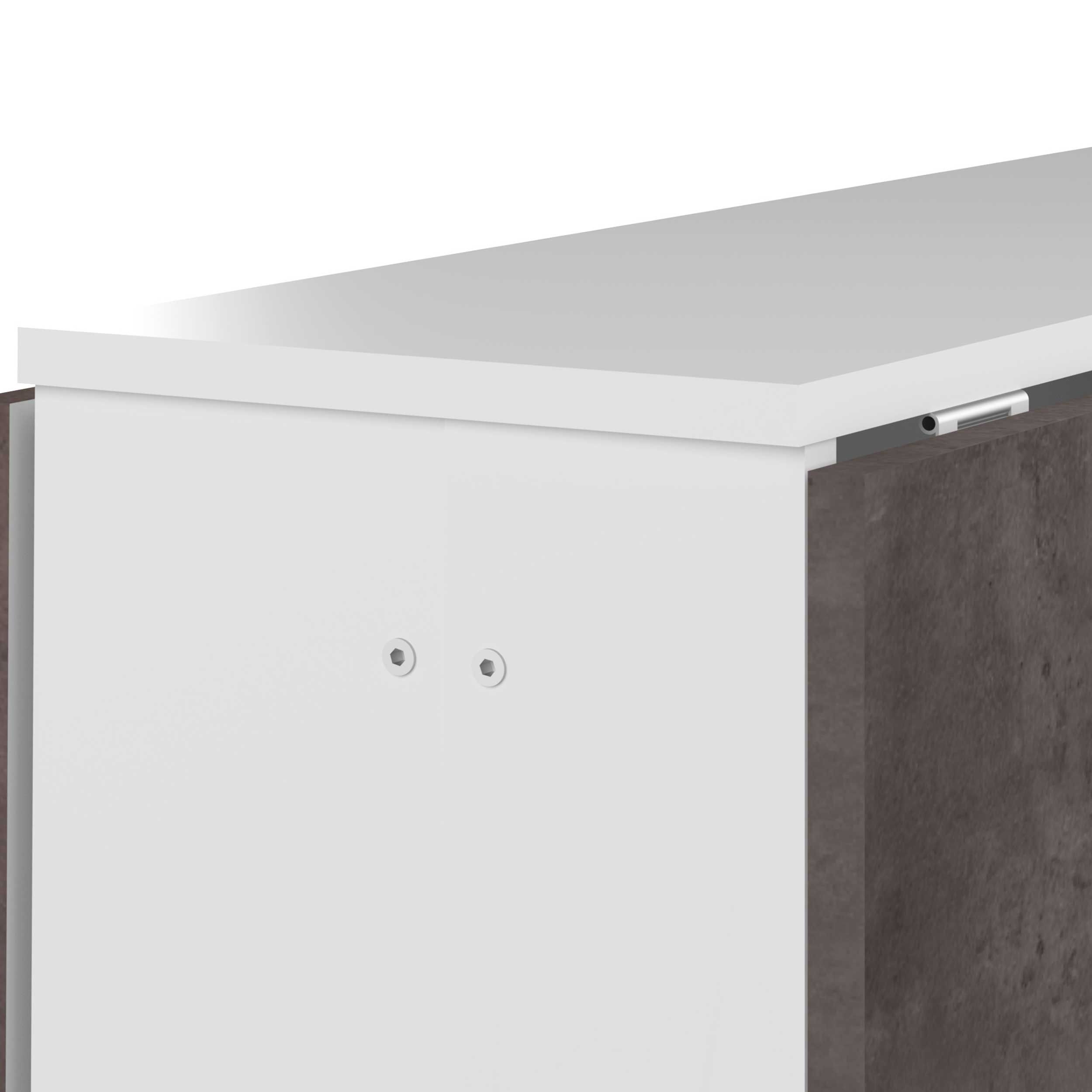 Emob Opklapbare Eettafel Papillon 103 Cm - Wit/beton