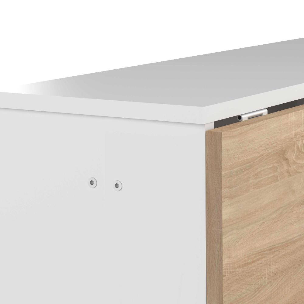 Emob Opklapbare Eettafel Papillon 103 Cm - Wit/eik