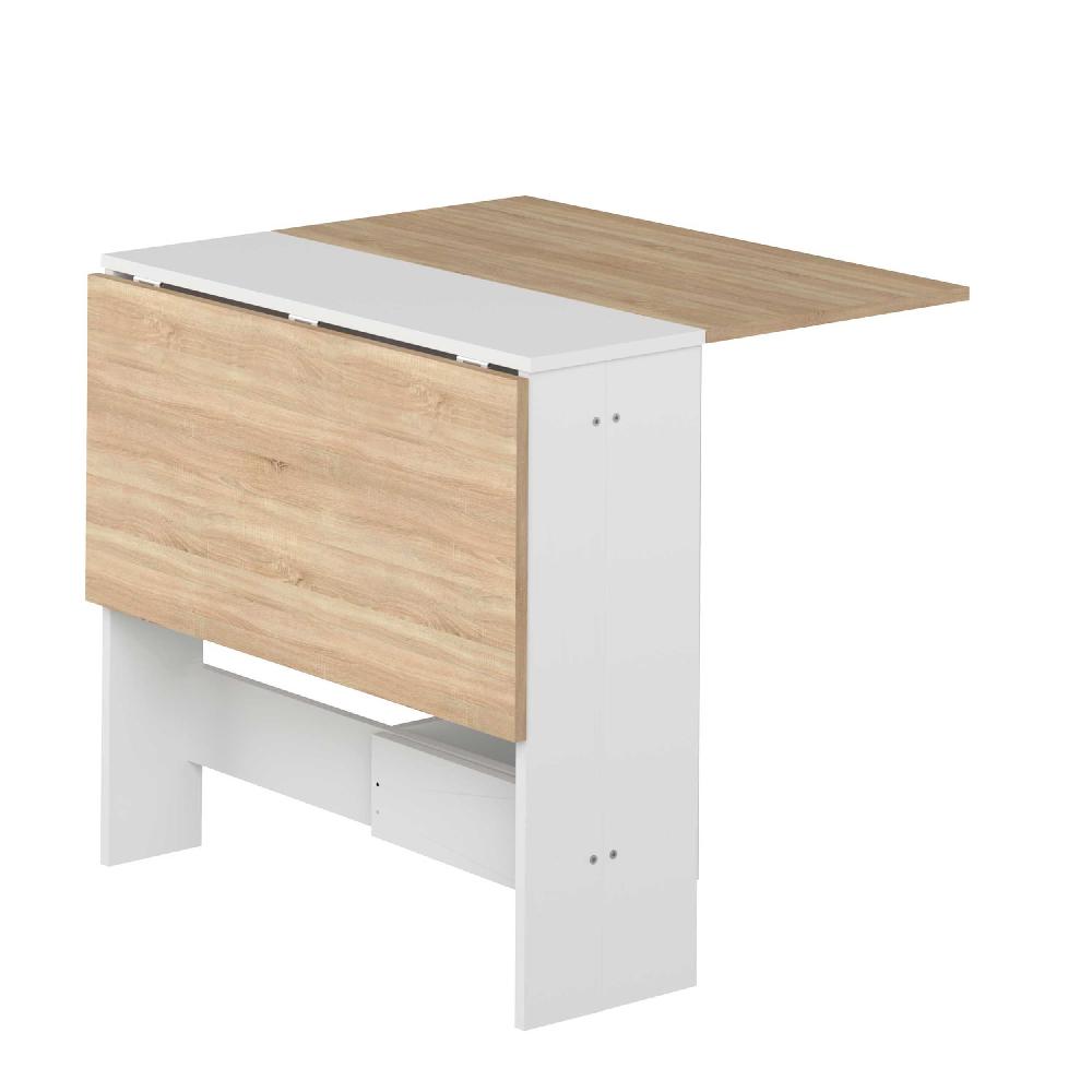 Emob Opklapbare Eettafel Papillon 103 Cm - Wit/eik