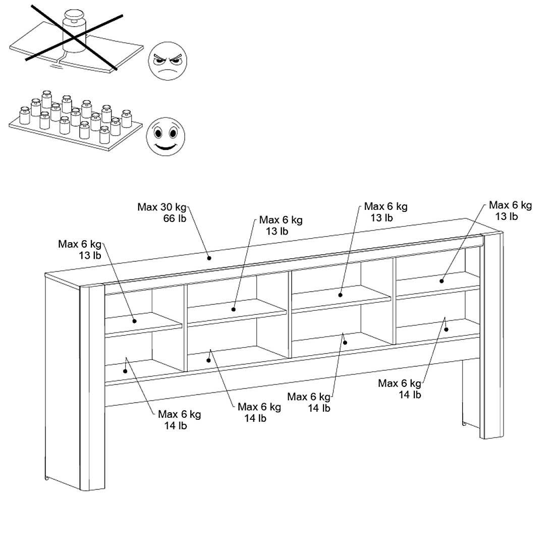 Emob Opzetstuk Voor Dressoir Porto 199cm - Eikdecor