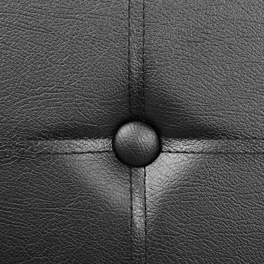 Emob Ottoman Poef Drey In Kunstleder - Zwart