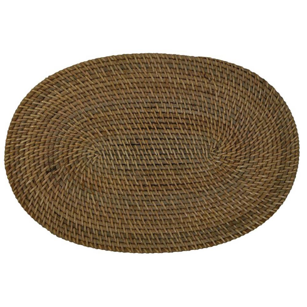 Emob Ovale Placemats 45x30cm - Set Van 4 - Rotan
