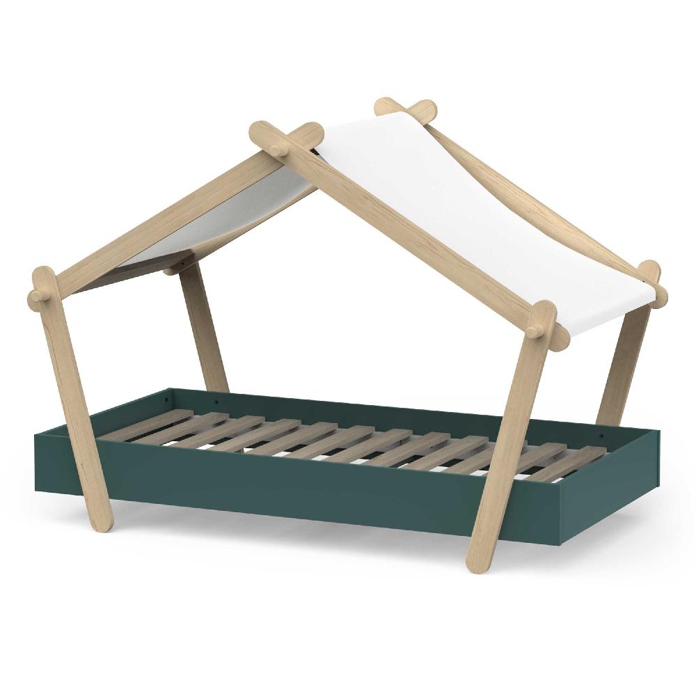 Emob Peuterbed Lodge - 70x140cm - Donkergroen