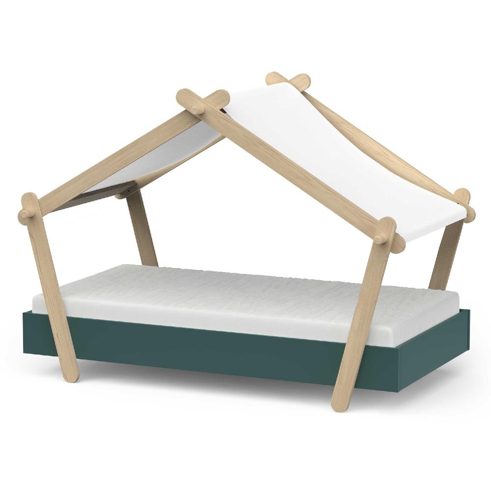 Emob Peuterbed Lodge - 70x140cm - Donkergroen