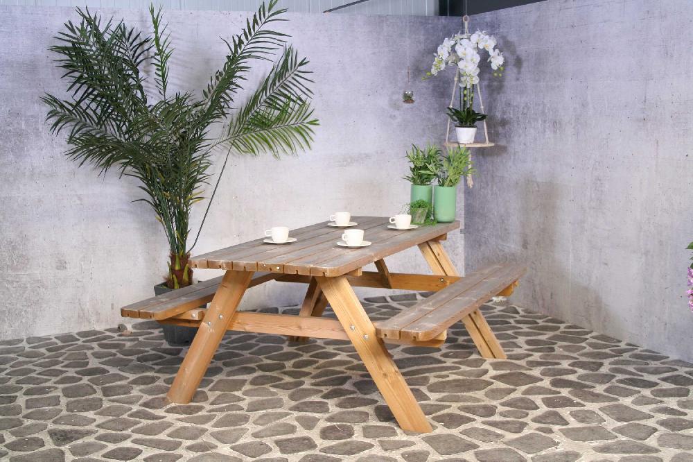 Emob Picknicktafel Oslo – 177x154x77 Cm - Grenen