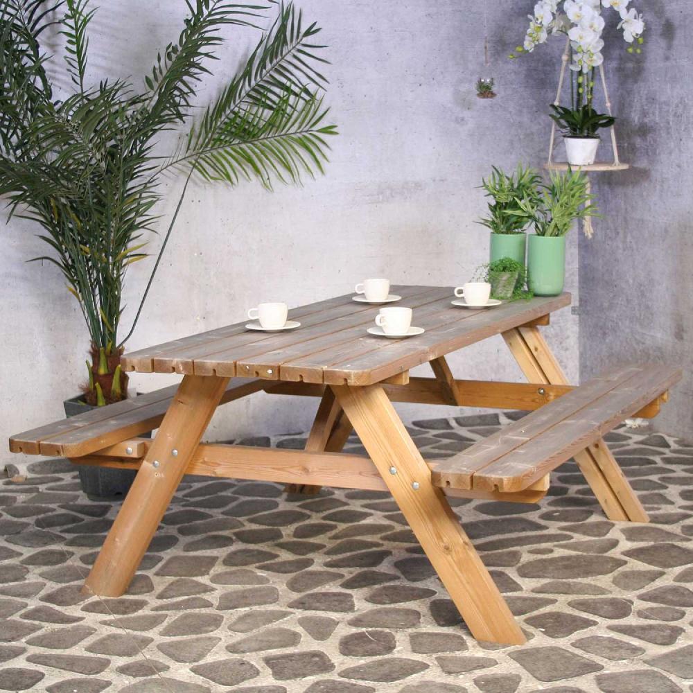 emob Picknicktafel Oslo – 177x154x77 cm - Grenen