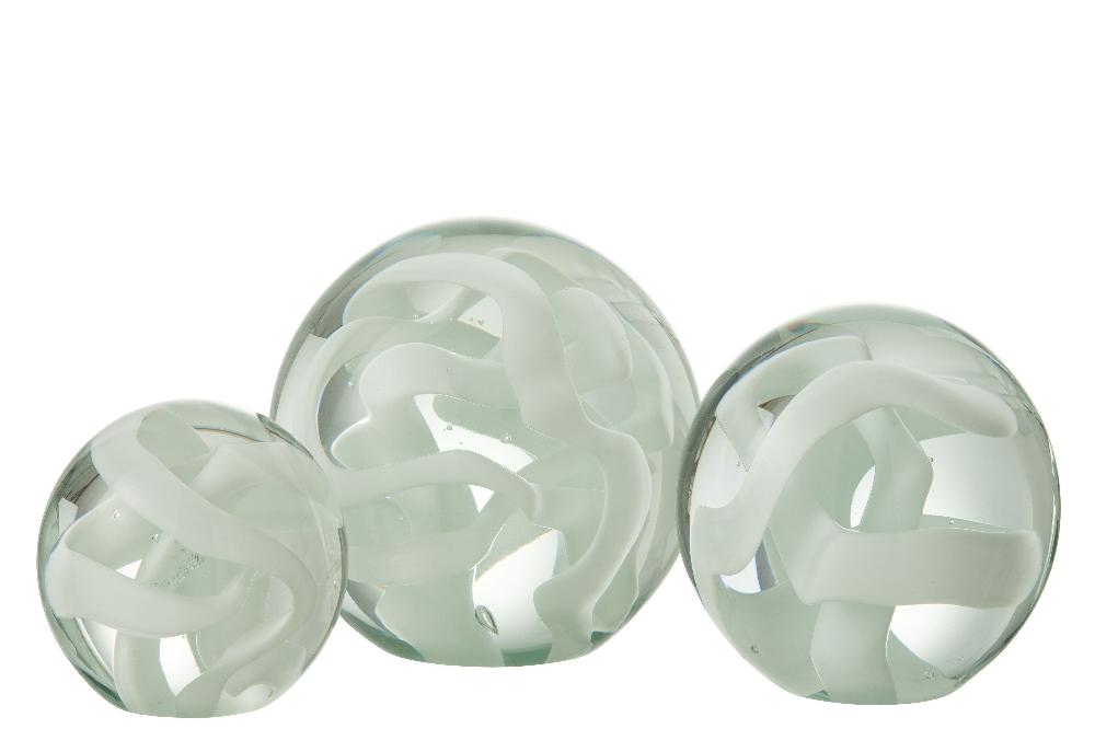 Emob Presse Papier Slinger Glas Wit Large