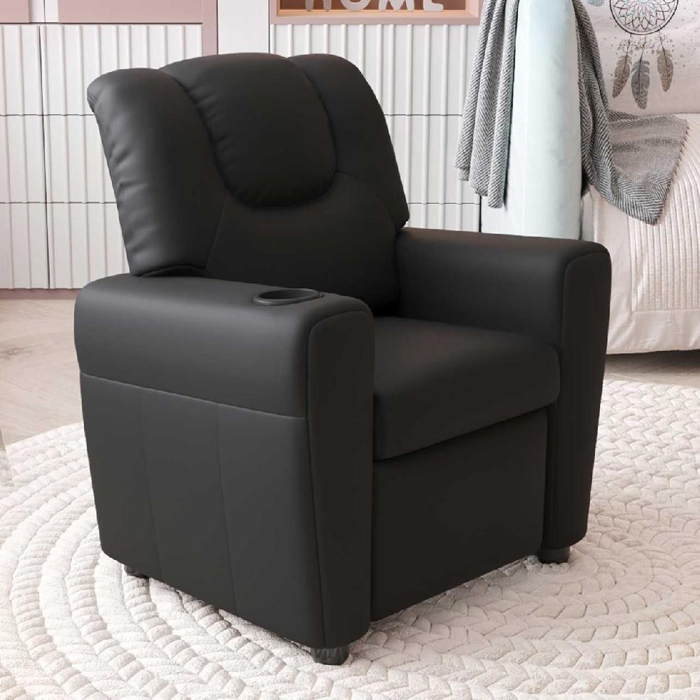 emob Relaxfauteuil voor kinderen Rex - zwart