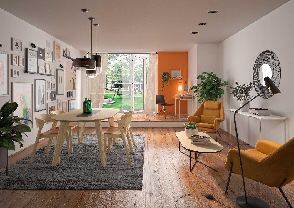 Emob Salontafel Adil 136cm - Lichte Eik/zwart