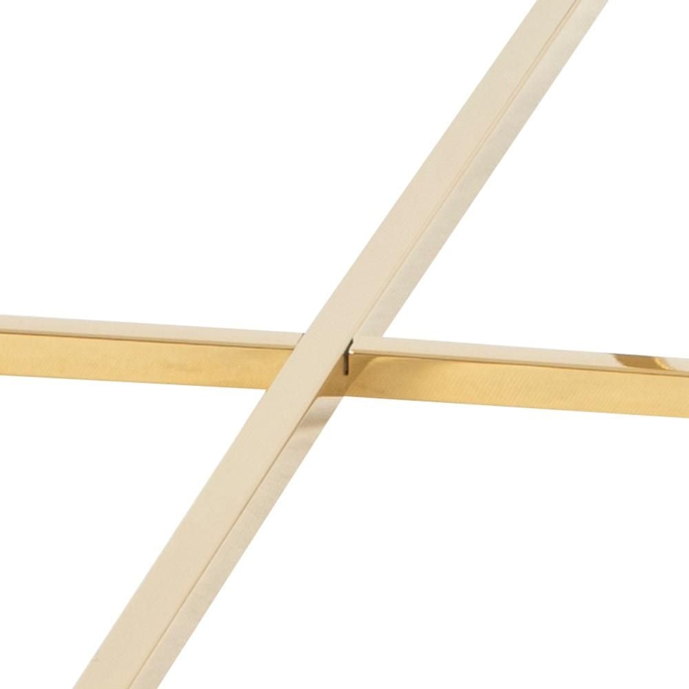 Emob Salontafel Alisma 80x80cm - Wit Marmer/ Goud