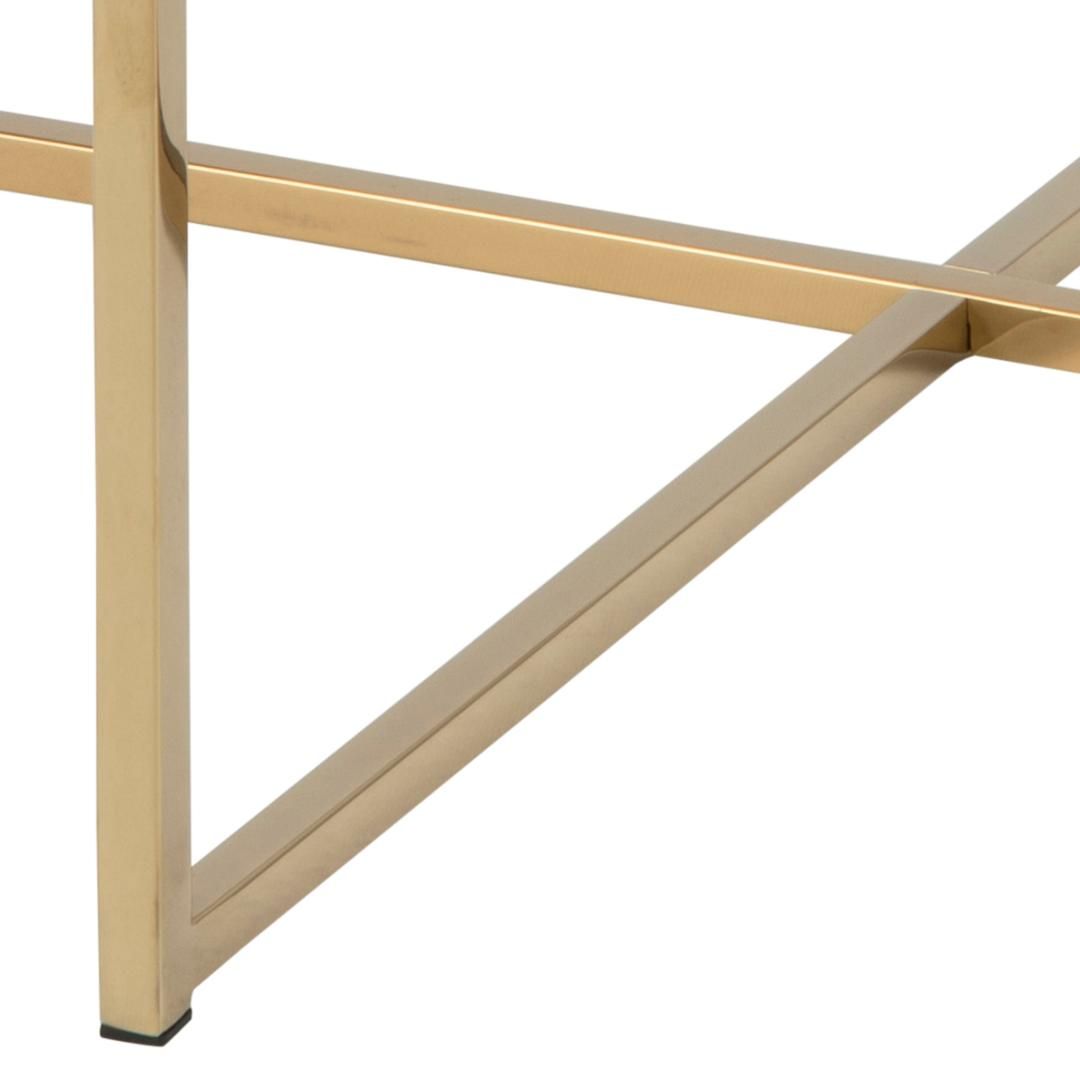 Emob Salontafel Alisma ø80cm - Wit Marmer/ Goud
