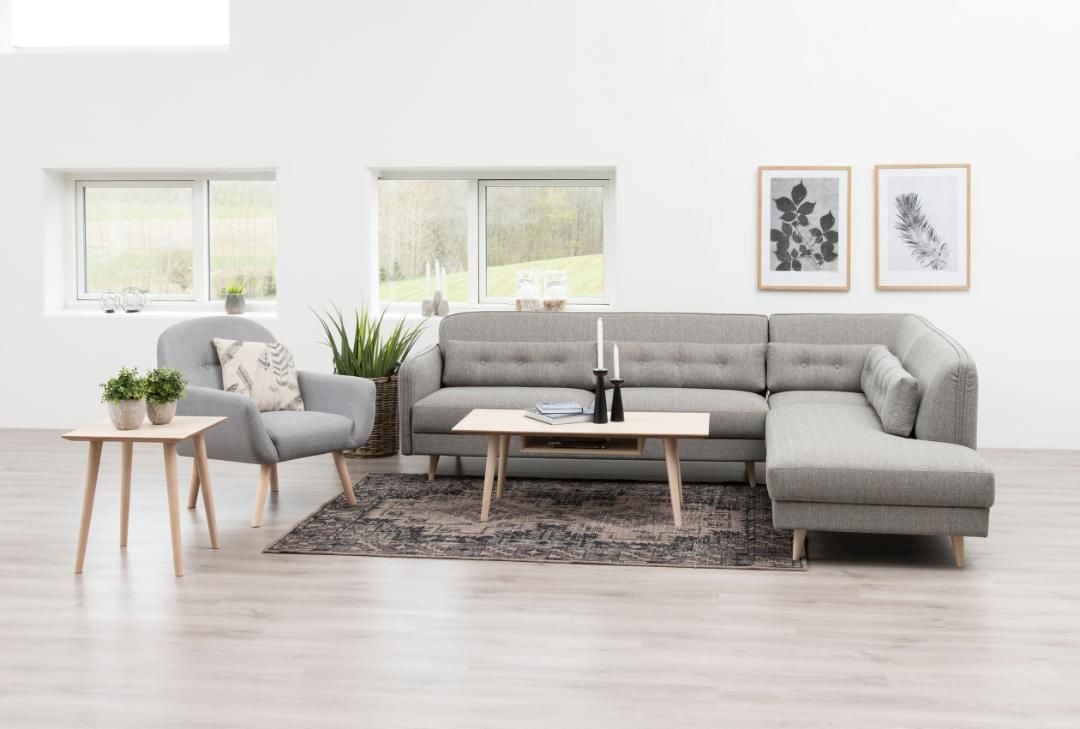 Emob Salontafel Cedro 115cm - Witte Eik
