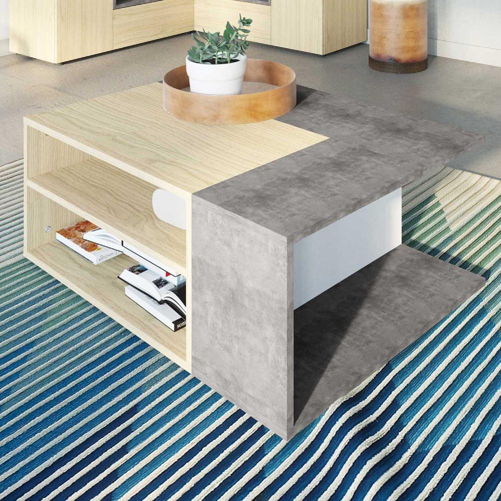 emob Salontafel Cleo - beton/eik