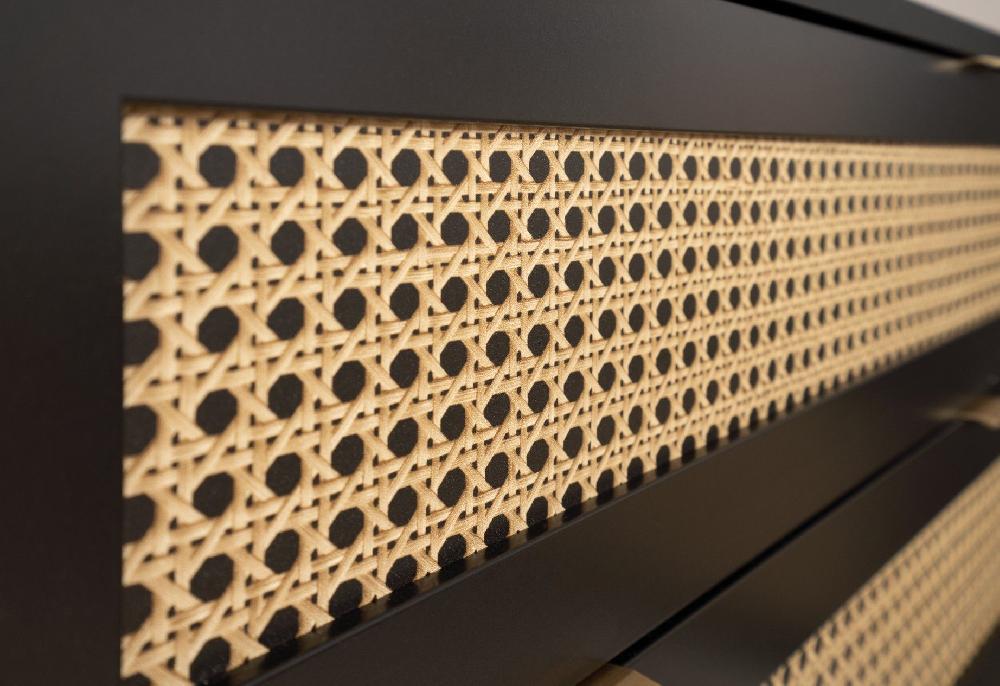 Emob Salontafel Daka 100x60 Met 1 Deur - Zwart/beige