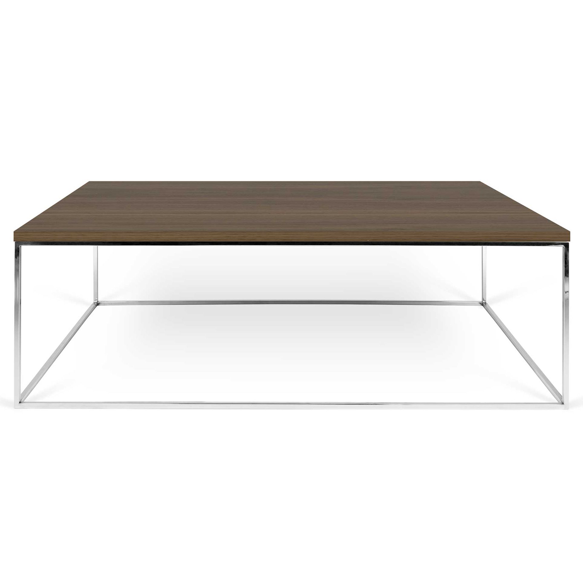 Emob Salontafel Gleam 120x75 - Walnoot/chroom