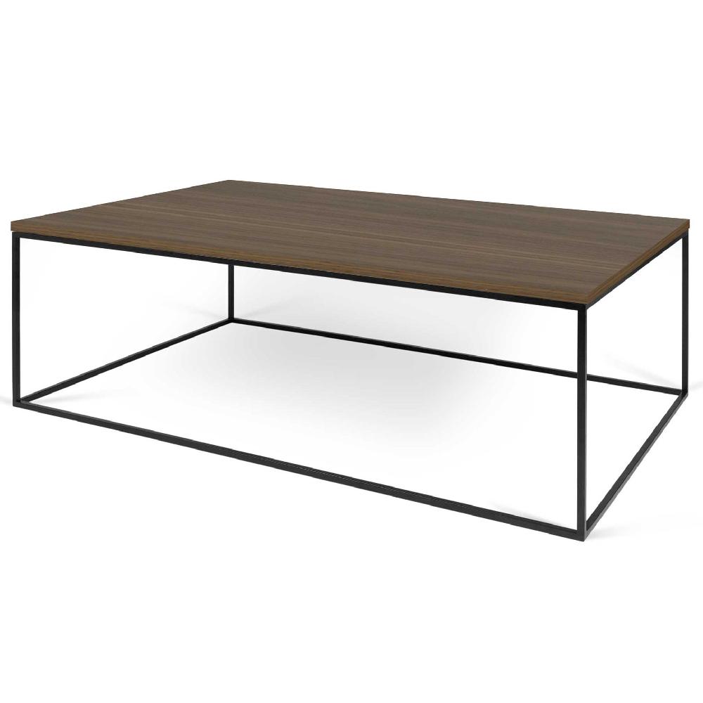 Emob Salontafel Gleam 120x75 - Walnoot/staal
