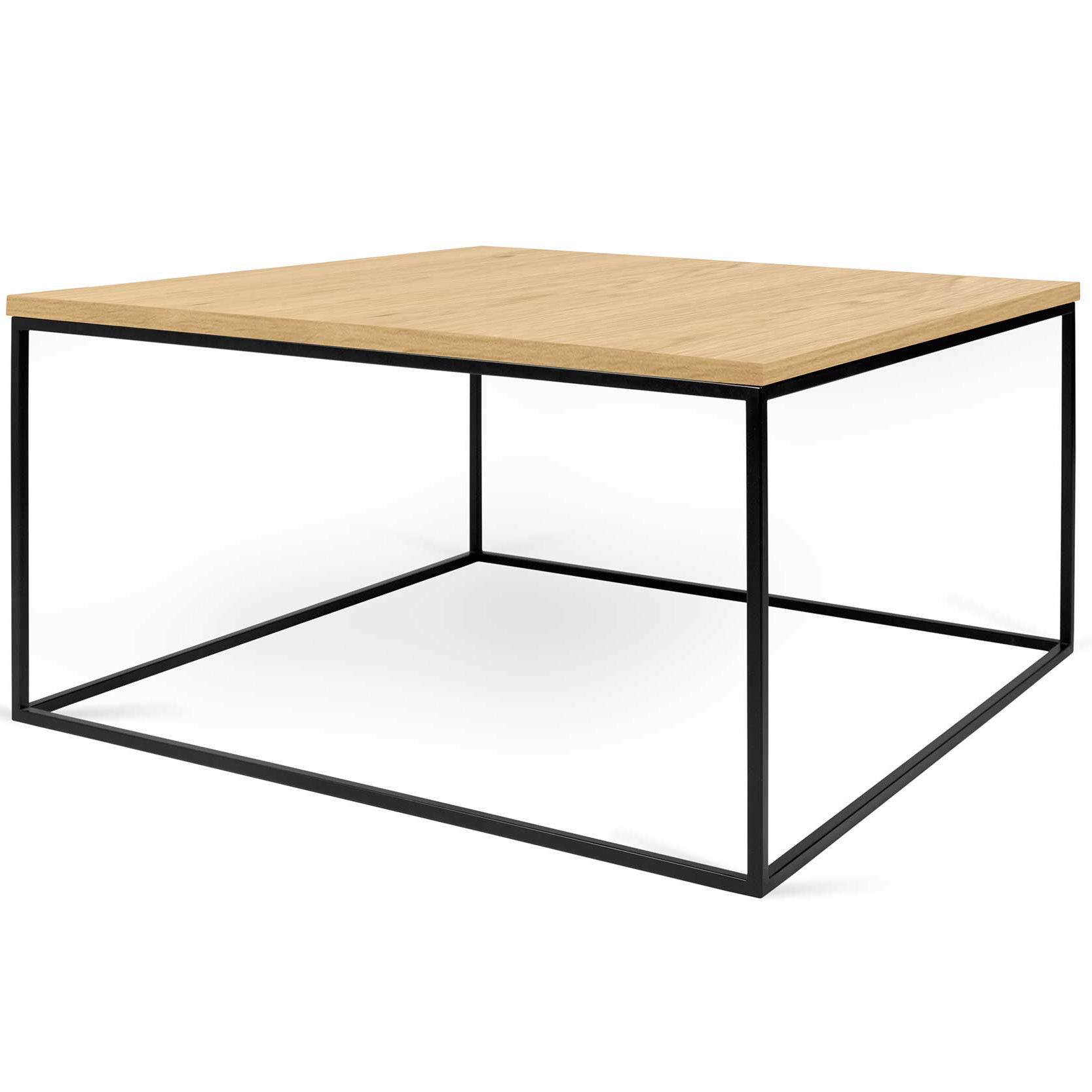 Emob Salontafel Gleam 75x75 - Eik/staal