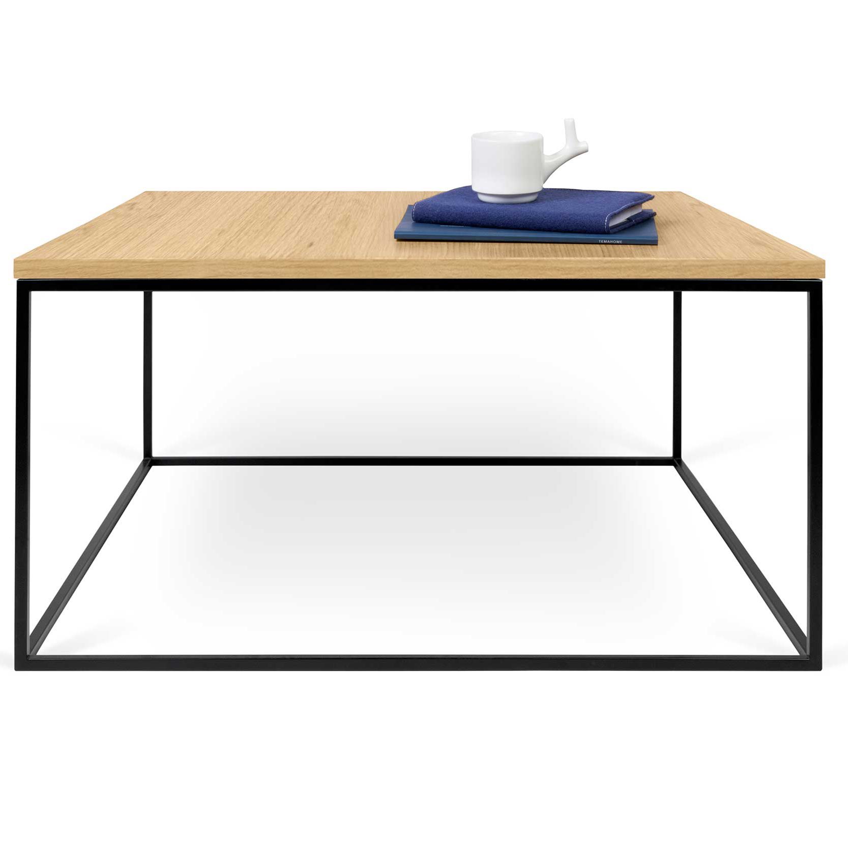 emob Salontafel Gleam 75x75 - eik/staal