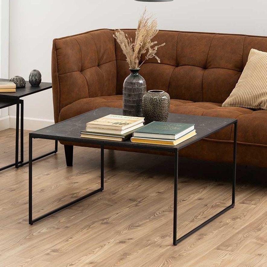 emob Salontafel Inacio 80x80 - zwart