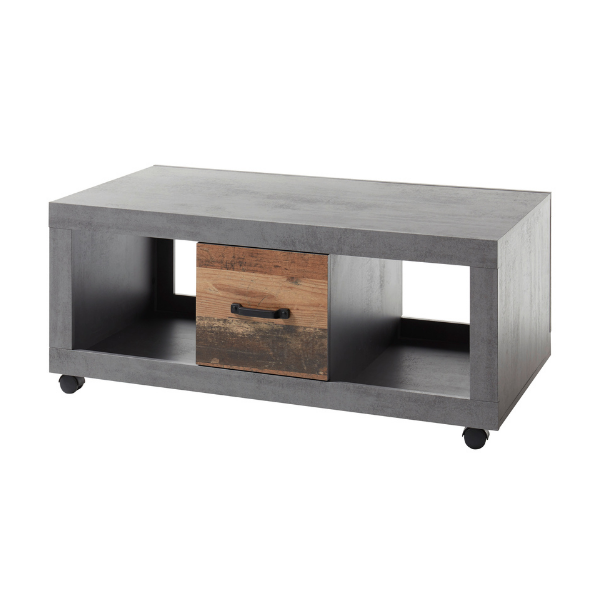 emob Salontafel Indus 115cm met 2 lades - beton
