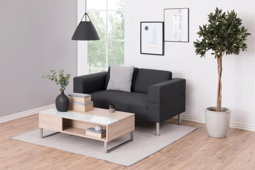 Emob Salontafel Izzy 110cm - Eik/wit