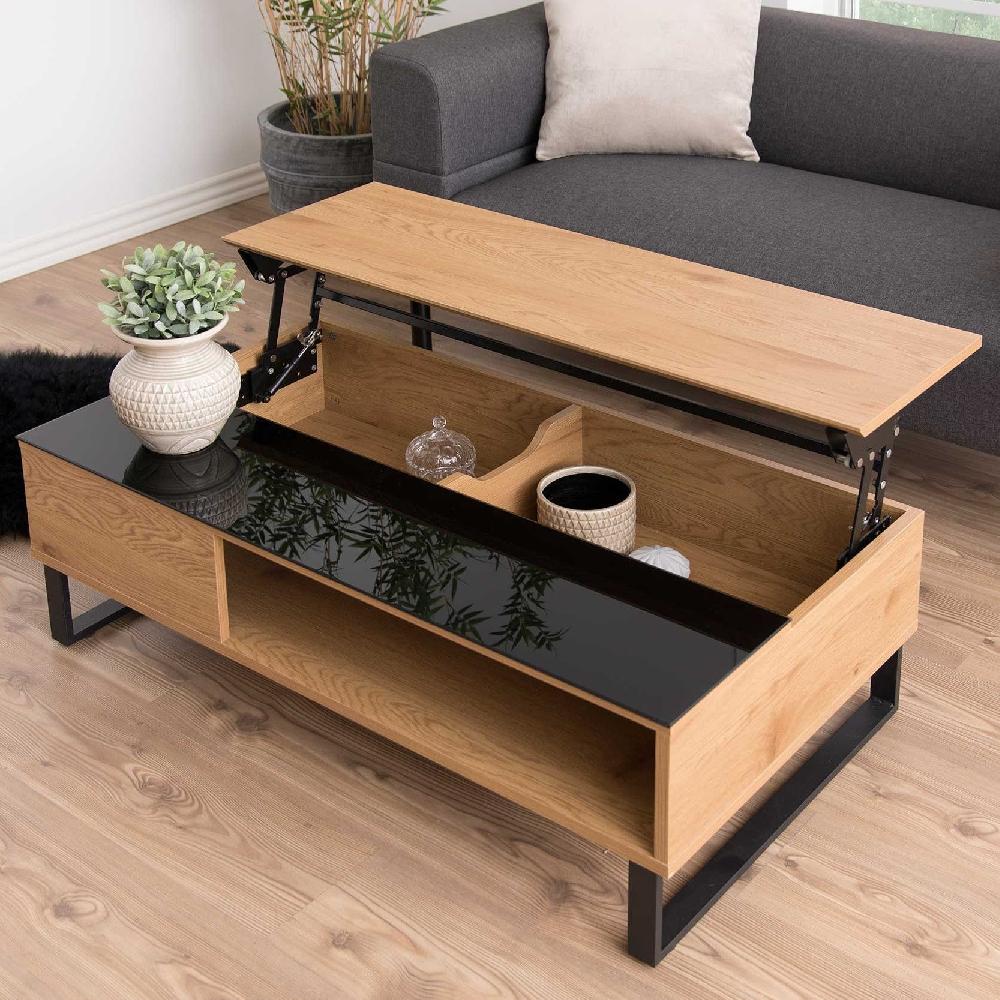 emob Salontafel Izzy 110cm - eik/zwart