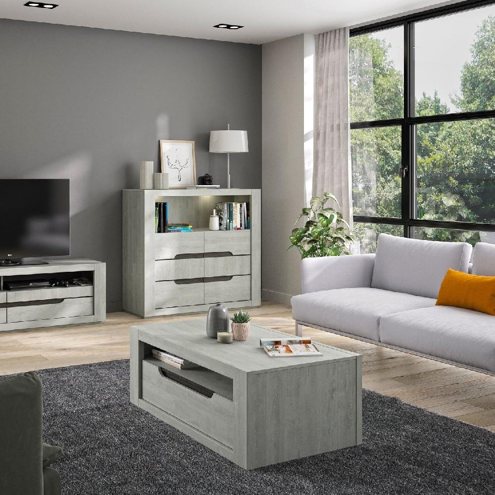 emob Salontafel Lanthe 1 lade - laguna eik