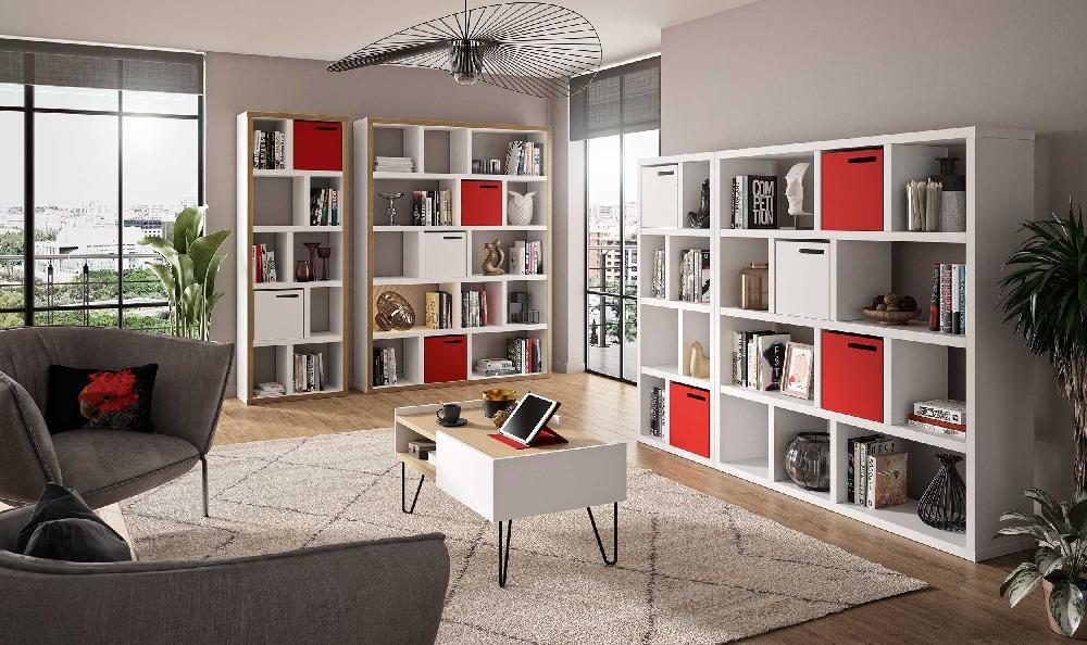 Emob Salontafel Nina 110cm - Eik/wit