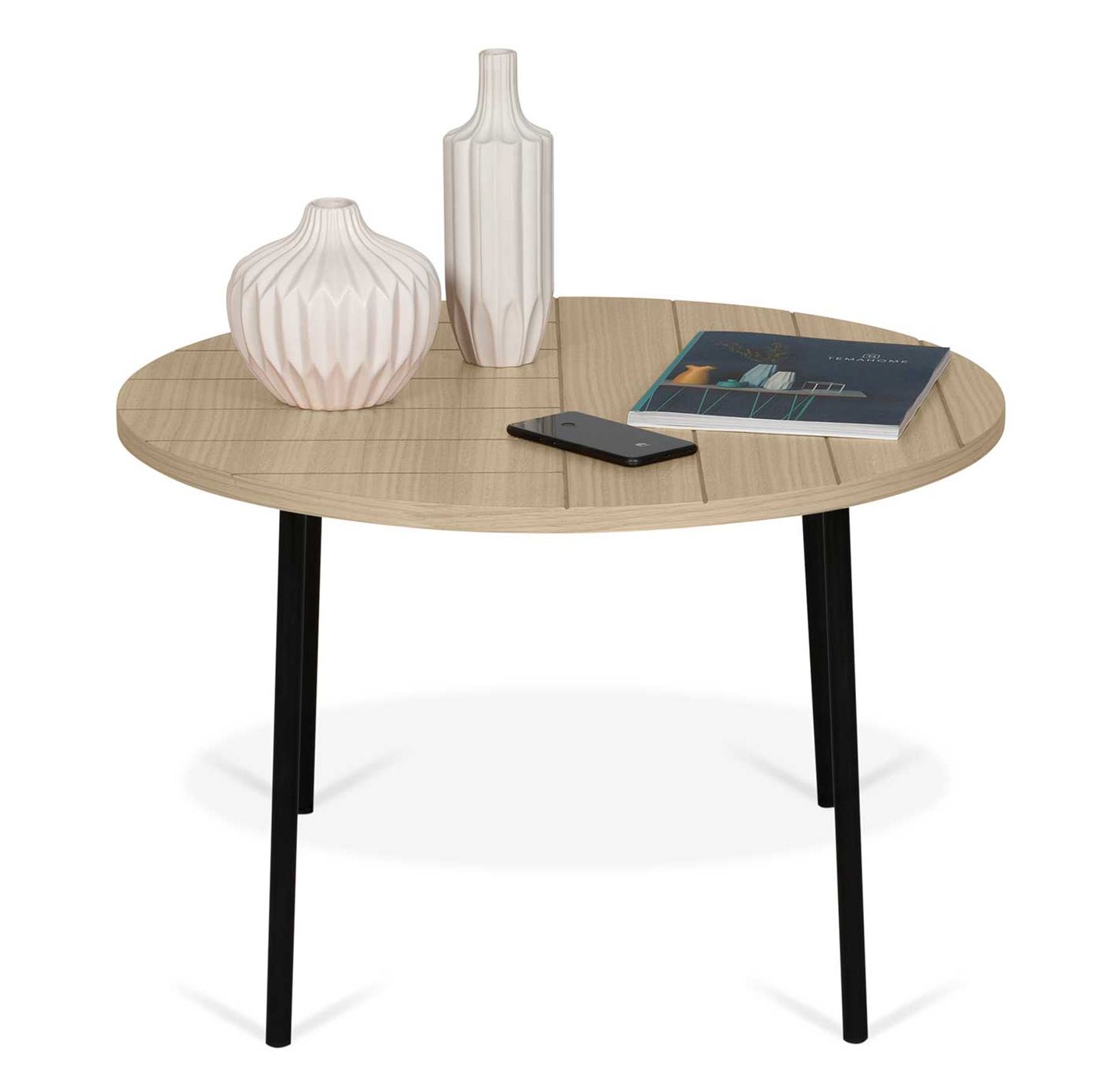 emob Salontafel Ply Ø70cm - eik