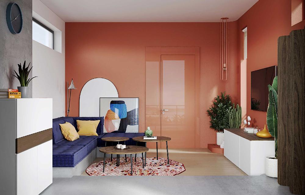 Emob Salontafel Ply Ø80cm - Walnoot