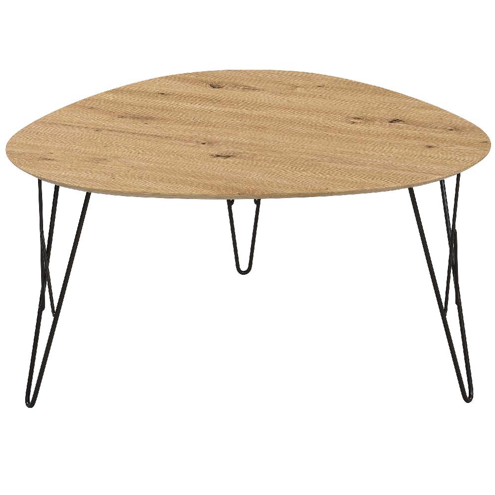 Emob Salontafel Ramblas 80x78 - Metaal/eik