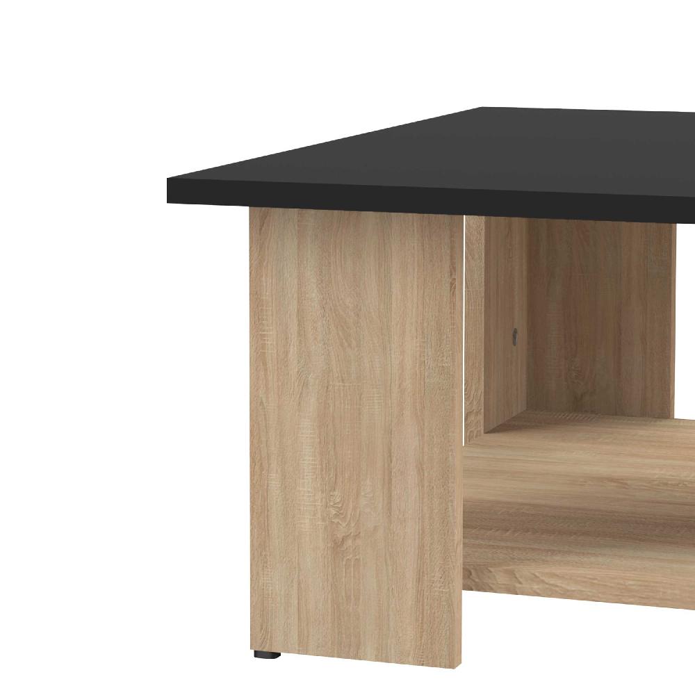 Emob Salontafel Sames 67x67 - Zwart/eik