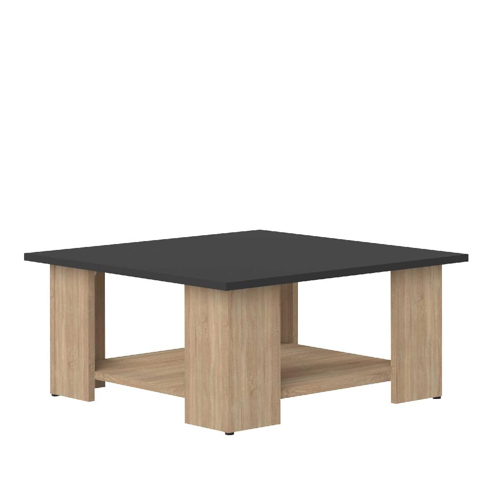 Emob Salontafel Sames 67x67 - Zwart/eik