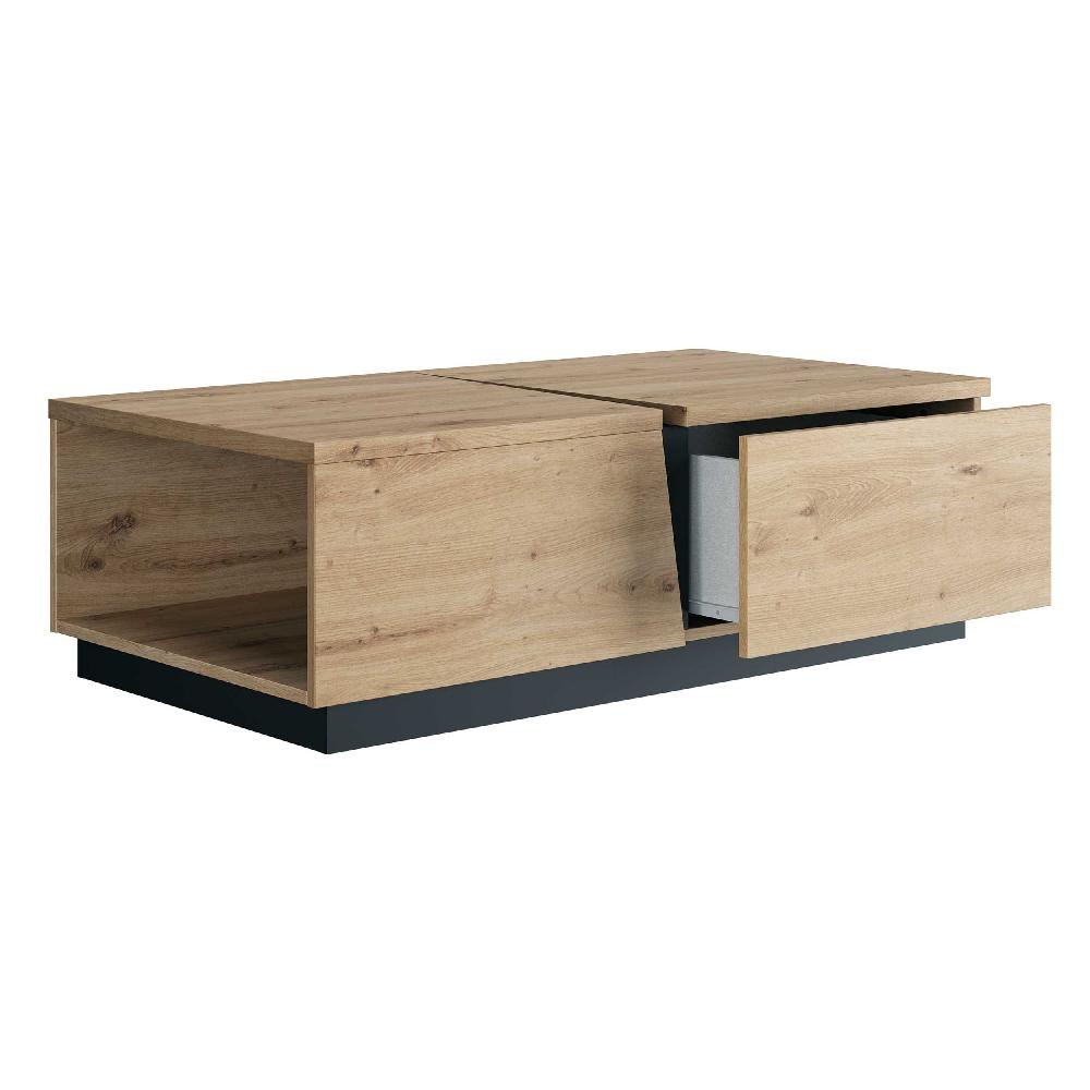 Emob Salontafel Split 1 Lade - Artisan Eik