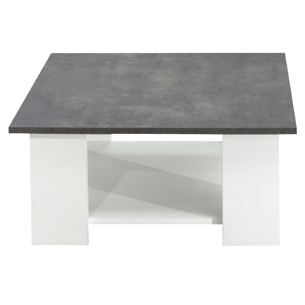 Emob Salontafel Square 67x67 - Wit/beton