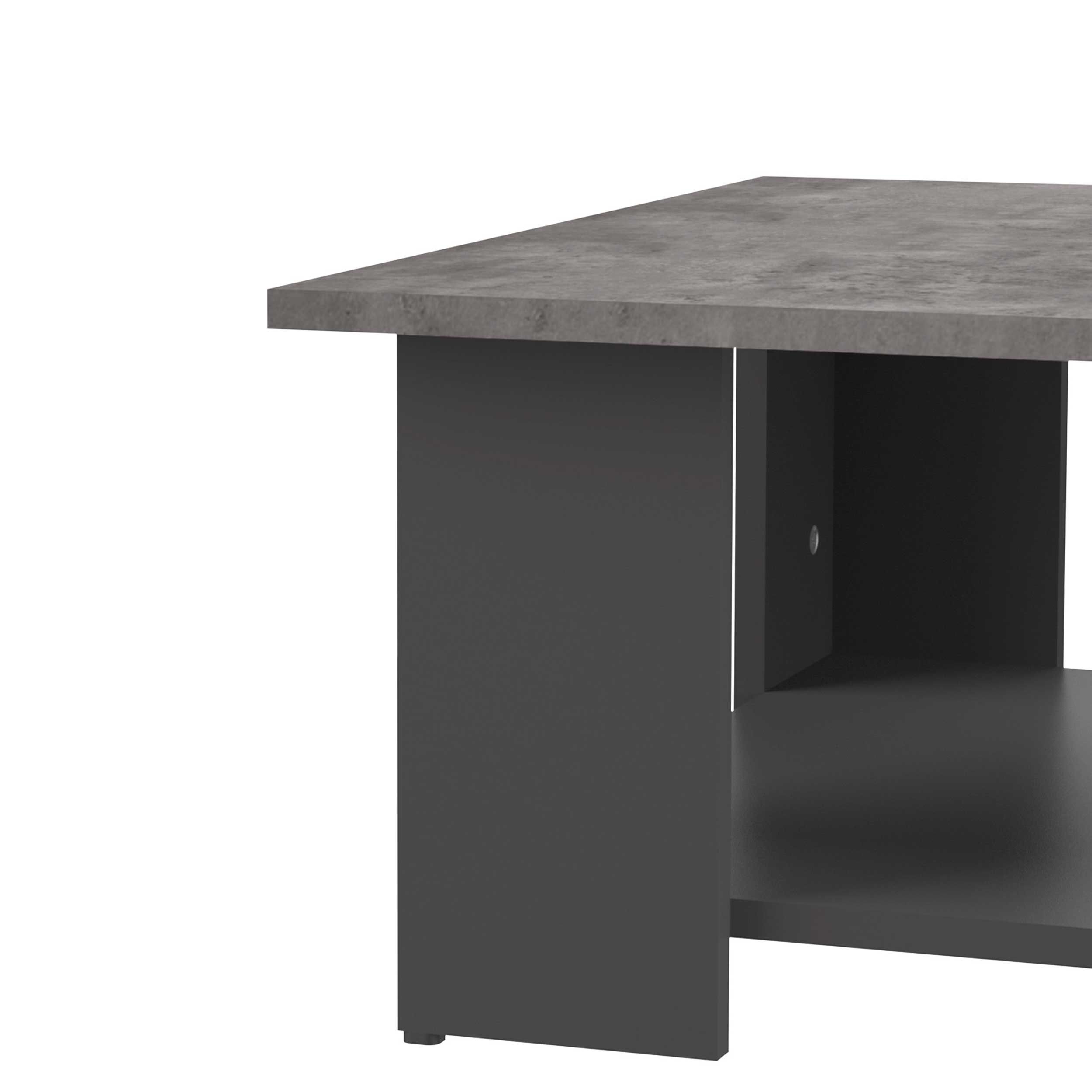 Emob Salontafel Square 67x67 - Zwart/beton