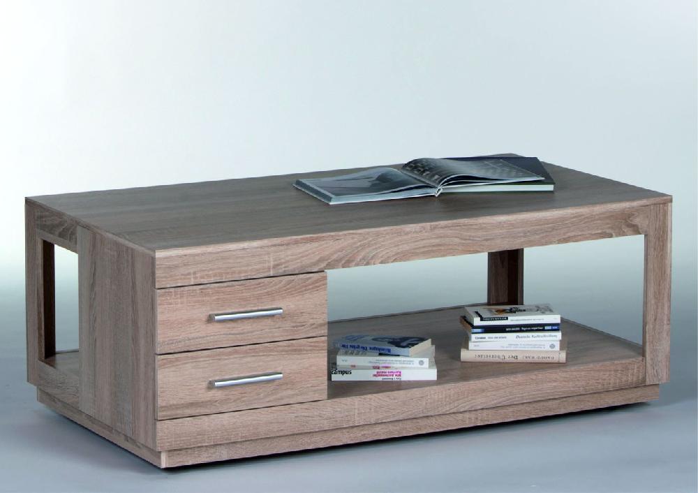 Emob Salontafel Torben 120cm Met 2 Lades - Eik