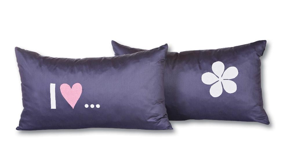 Emob Set Van 2 Grote Kussens - I Love