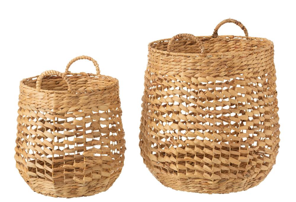 Emob Set Van 2 Manden Waterhyacinth Naturel