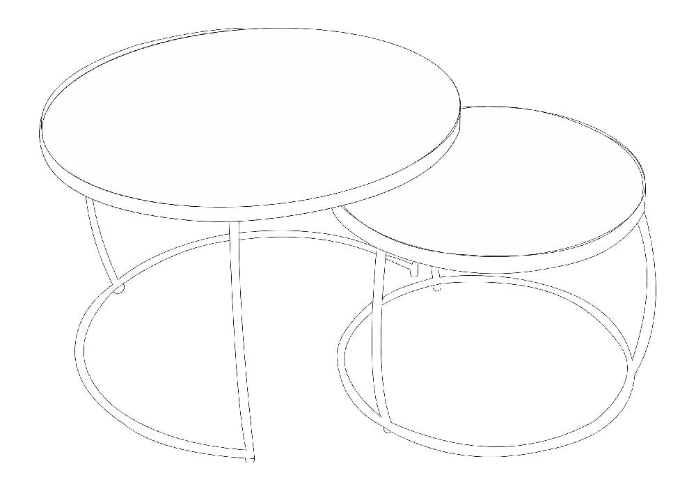 Emob Set Van 2 Salontafels Lars-mangohout