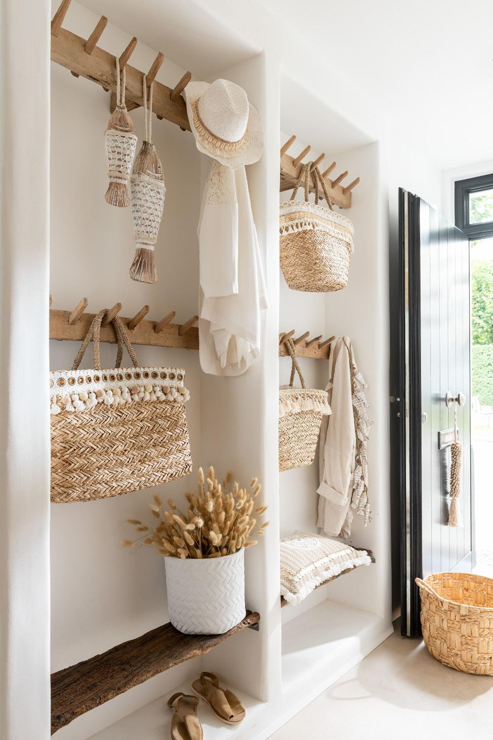 Emob Set Van 3 Manden Rond Waterhyacint Naturel