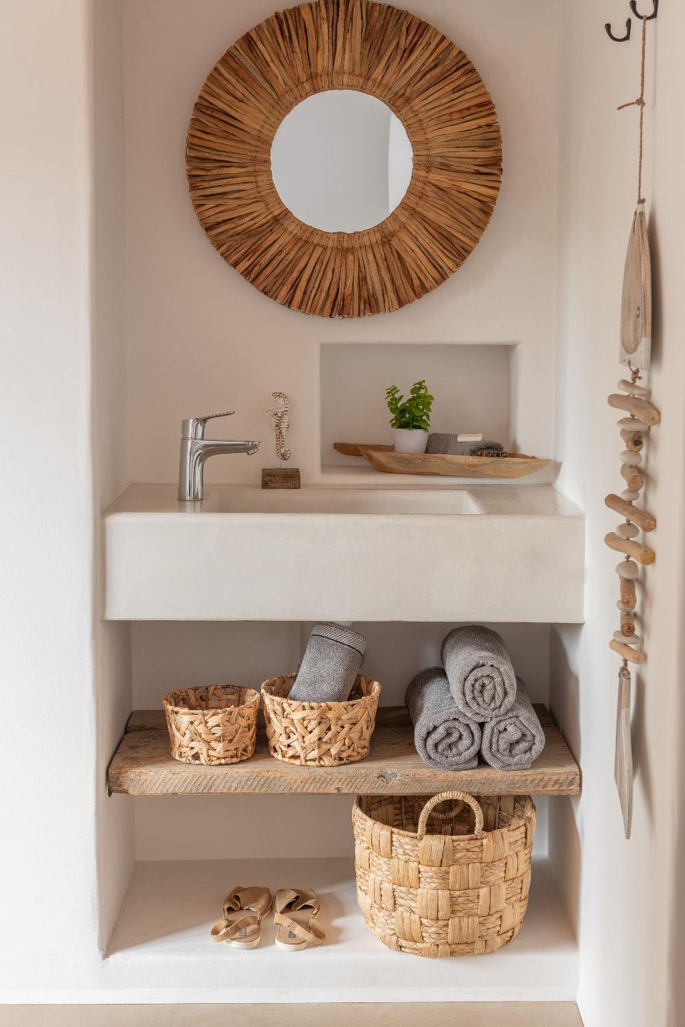 Emob Set Van 3 Manden Rond Waterhyacint Naturel