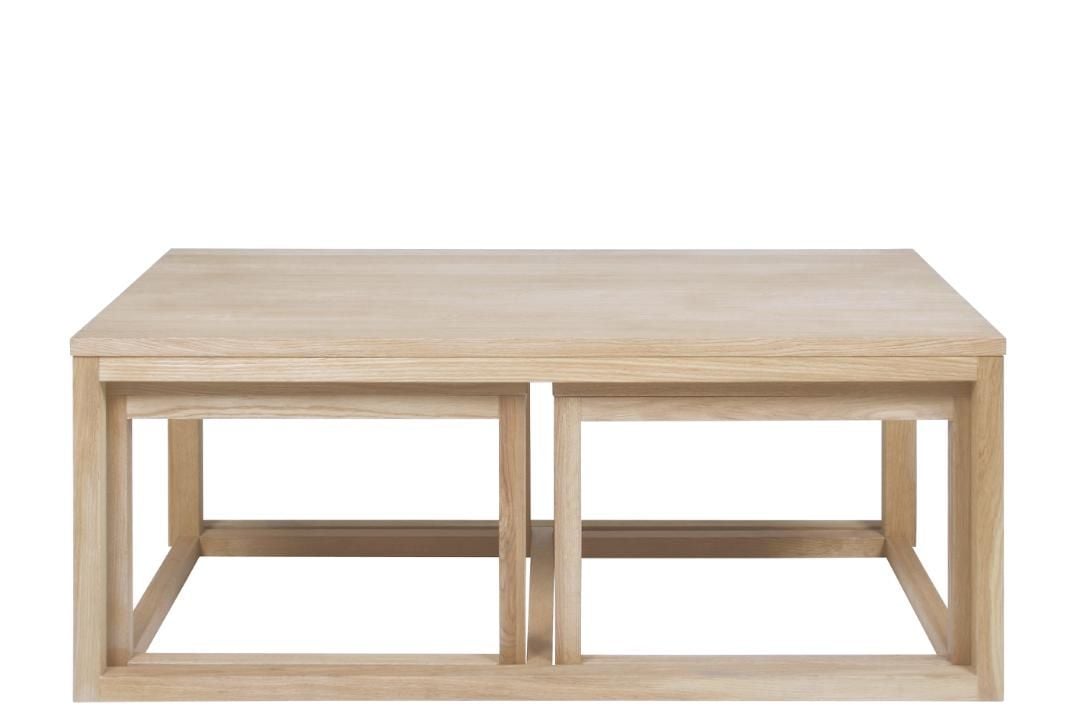 Emob Set Van 3 Salontafels Cornius - Witte Eik
