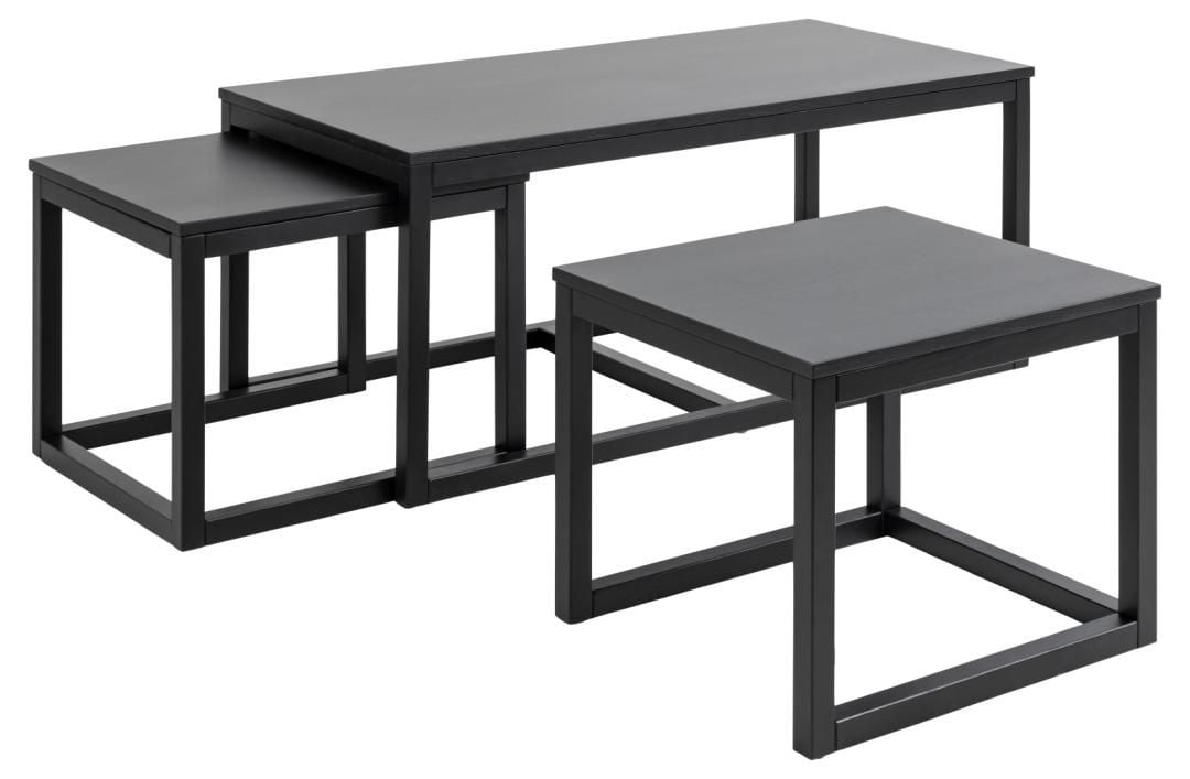 Emob Set Van 3 Salontafels Cornius - Zwart